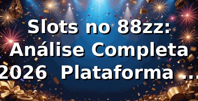 Slots no 88zz: Análise Completa 2026 🎰 Plataforma de Sucesso